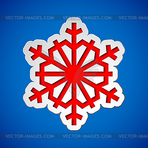 Cut out christmas snowflake - vector clipart