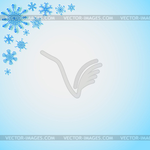 Snowflakes in corners - vector clipart