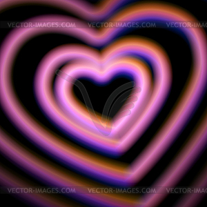 Heart card with colorful aberrations - vector image