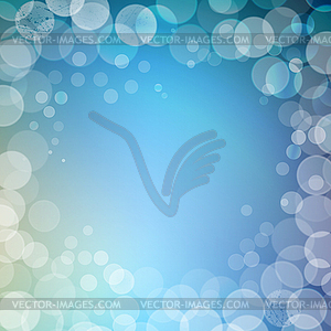 Abstract bokeh sparkles frame with blurred - vector clipart