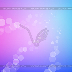 Abstract bokeh sparkle rays on blurred background - vector clip art