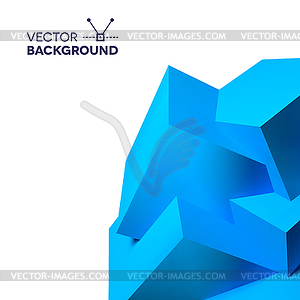 Abstract background with overlapping blue cubes - vector clip art