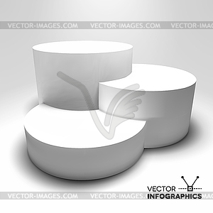 Инфографики 3D пьедестал - стоковое векторное изображение