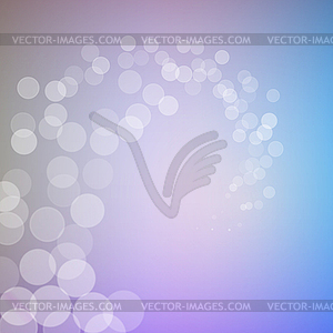 Abstract bokeh sparkles swirl on blurred background - vector image