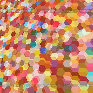 Abstract background with colorful hex polygons - vector clipart