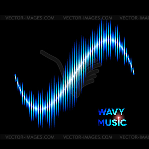 Wave shaped sound waveform - vector image