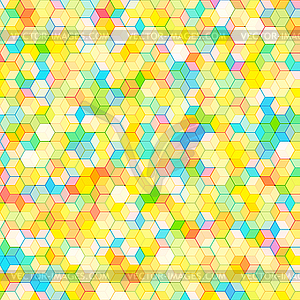 Abstract background with colorful hex polygons - vector image