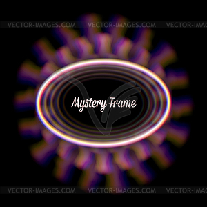 Mystic shiny card with circle ornament and color - vector clipart