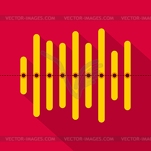 Infographics with yellow overlapping bars and long - vector clip art