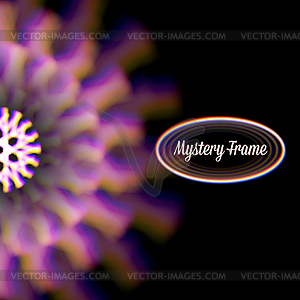 Mystic shiny card with circle ornament and color - vector image