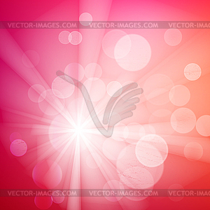 Abstract bokeh sparkles on blurred background - vector image