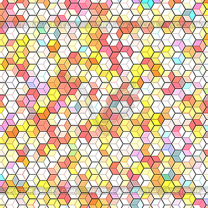 Abstract background with colorful hex polygons - vector clipart