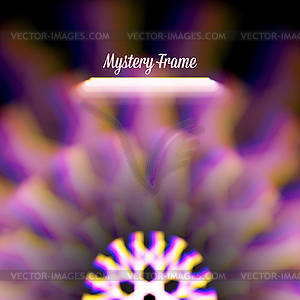 Mystic shiny card with circle ornament and color - vector image