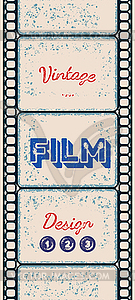 Шероховатый плакат с офсетной стиле кинопленки - векторный дизайн