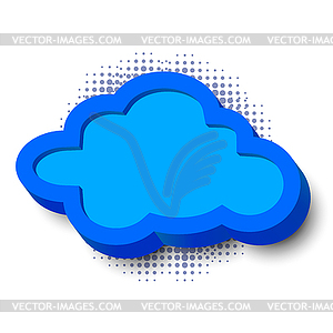 3d cloud frame - vector clipart