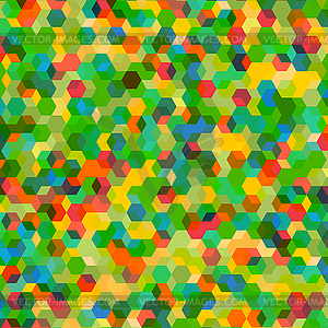 Abstract background with colorful hex polygons - vector image