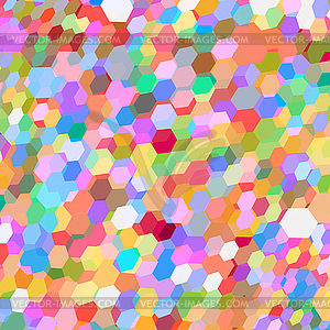 Abstract background with colorful hex polygons - vector image