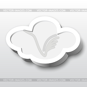 3d cloud frame - vector clip art