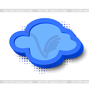 3d cloud frame - vector clipart