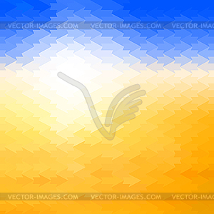 Shiny sun background made of arrow pattern - vector image