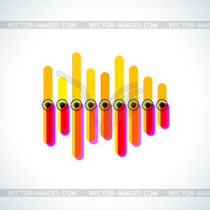 Infographics with yellow and red bars - vector clipart