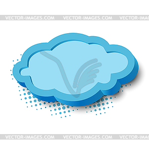 3d cloud frame - vector clip art