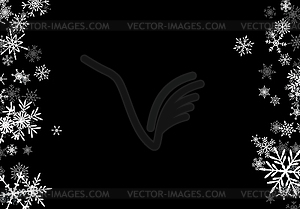 Christmas background with falling snowflakes. Winte - vector clip art