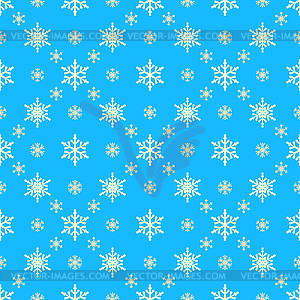 Christmas snowflakes seamless pattern for winter - vector clipart