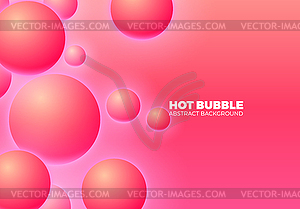 Абстрактный фон с ярко-розовыми блестящими шариками - стоковый векторный клипарт