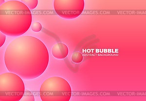 Abstract background with hot pink shiny balls - stock vector clipart