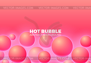 Abstract background with hot pink shiny balls - vector clipart
