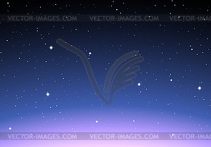 Stars in sky on sunrise or sundown. Abstract - vector clipart