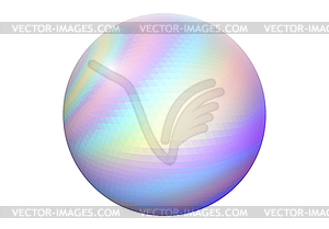 Vibrant colored y2k styled abstract ball shape - vector clipart