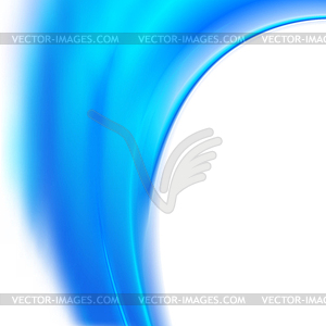 Abstract blurred blue flow background - vector clip art