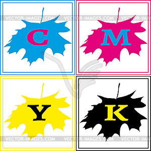 Maple CMYK Logo - vector clip art