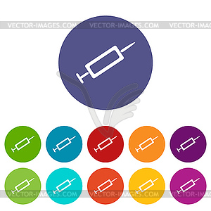 Syringe flat icon - vector clip art