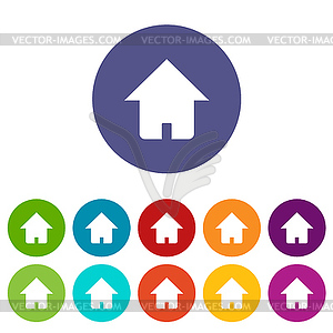 Home flat icon - vector clipart