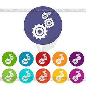 Mechanism flat icon - vector clip art