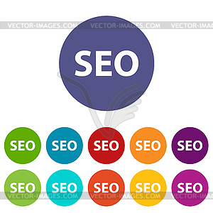 Seo web flat icon - vector image