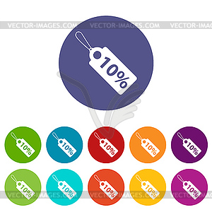 Price tag flat icon - vector image