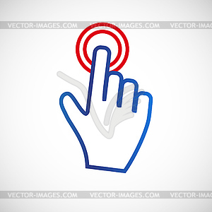 Click hand icon - vector image