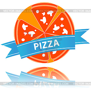Pizza icon slices arranged beautifully - vector image