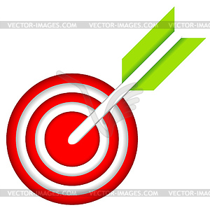 Dart Hitting Target - stock vector clipart