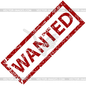 Wanted rubber stamp - vector image