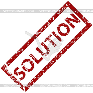 Solution rubber stamp - vector clip art