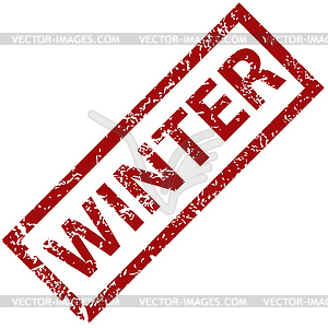 Winter rubber stamp - vector image