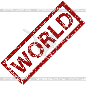 World rubber stamp - vector image