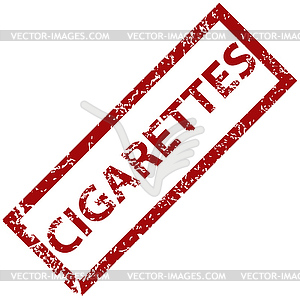 Cigarettes rubber stamp - vector clipart