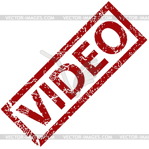 Video rubber stamp - vector image
