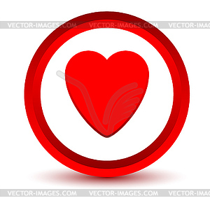 Red heart icon - vector clip art